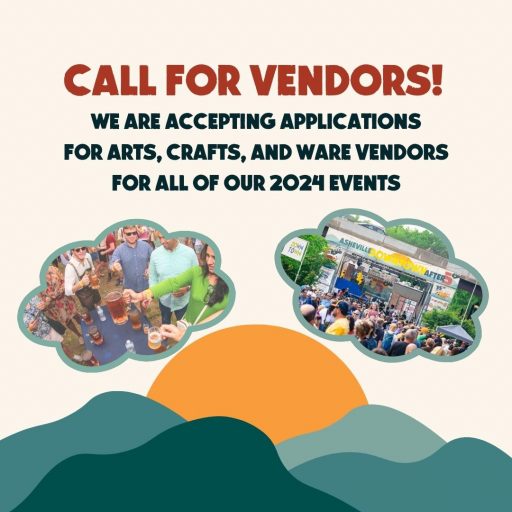 Now accepting craft and ware vendors for ALL 2024 Events Asheville